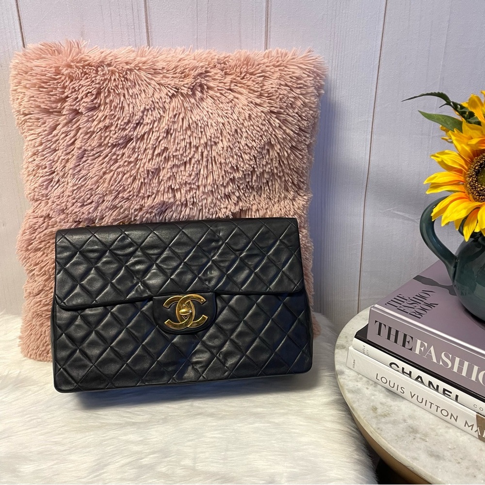Vintage Chanel Jumbo Xl Maxi Flap Gem